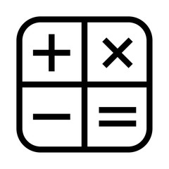 plain calculator icon plus minus multiply equal