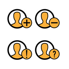 icon of a person for adding contact friend