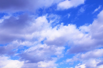 Large cumulus clouds. Background. Landscape.