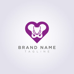 Heart shape pelvic logo for your Business or Brand