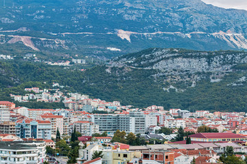 Morning over the city of Budva, Montenegro