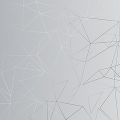 Geometric lines on silver background