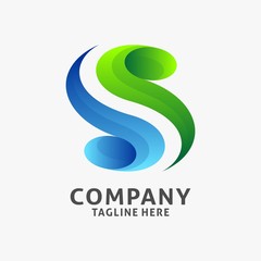 Letter S unique logo design