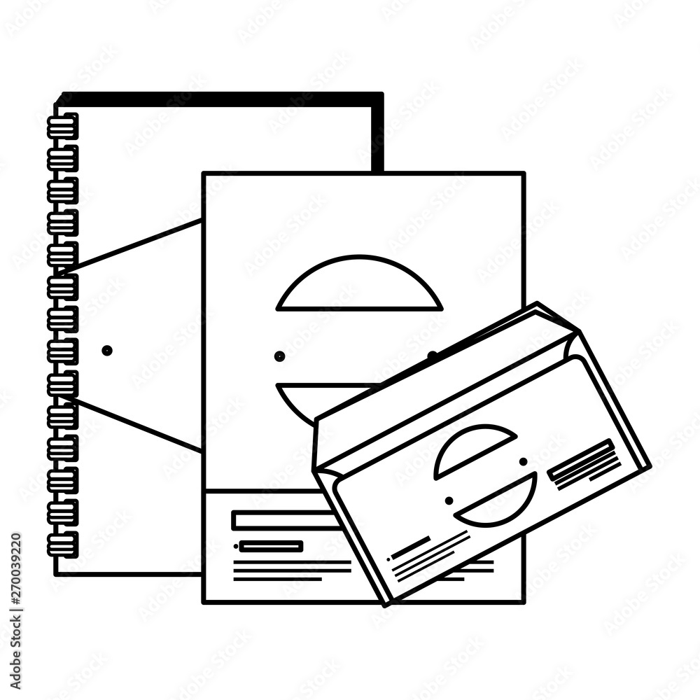 Poster notepad and envelope ,document with company emblem print