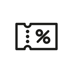 Icon coupon. Vector illustration