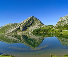 Covadonga Lake in Asturias, Spain