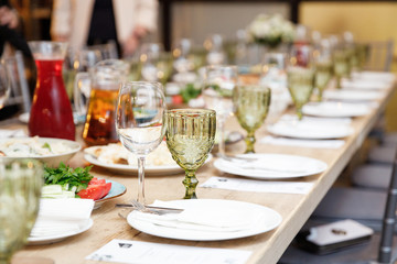 Dining Table Set For A Wedding Or Corporate Event