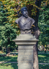 Georgije Dura Jaksic memorial bust in Large Kalemegdan Park, Serbia