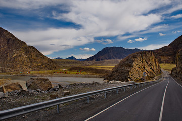 Russia. mountain Altai. Chui highway is considered to be the most beautiful Federal highway in Siberia.