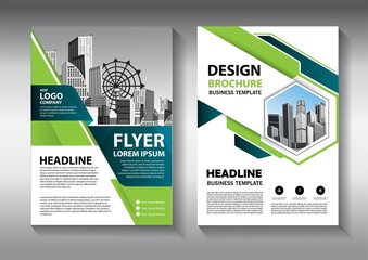 Brochure design, cover modern layout, annual report, poster, flyer in A4 with colorful triangles, geometric shapes for tech, science, market with light background