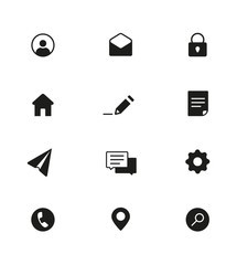 Modern Web Icons pack. Base set icons for site.