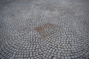  Detail of a road made with flint blocks