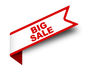 red vector banner big sale