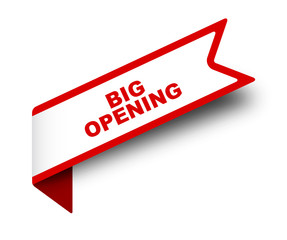red vector banner big opening