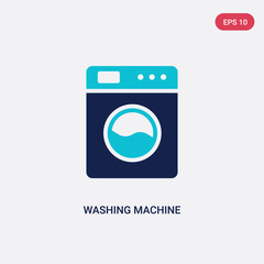 two color washing machine cleaning vector icon from cleaning concept. isolated blue washing machine cleaning vector sign symbol can be use for web, mobile and logo. eps 10