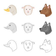 Vector design of agriculture and breeding logo. Set of agriculture and organic  stock vector illustration.