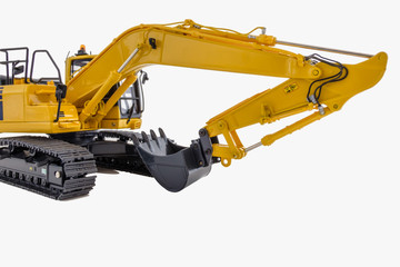 Bucket and Arm,Excavator loader   on  a  white background