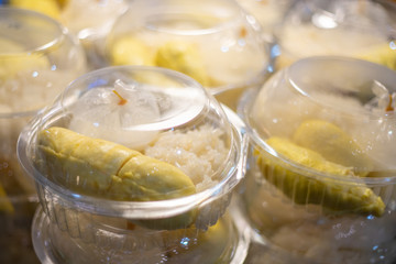King of fruits, Durian with stickrice and coconut milk