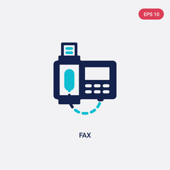 two color fax vector icon from communication concept. isolated blue fax vector sign symbol can be use for web, mobile and logo. eps 10