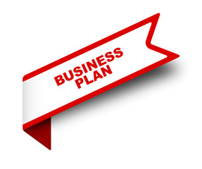 red vector banner business plan