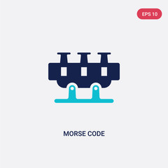 two color morse code vector icon from communication concept. isolated blue morse code vector sign symbol can be use for web, mobile and logo. eps 10 © zaurrahimov