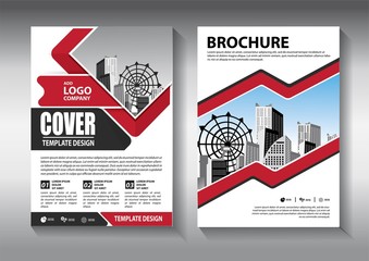 Brochure design, cover modern layout, annual report, poster, flyer in A4 with colorful triangles, geometric shapes for tech, science, market with light background