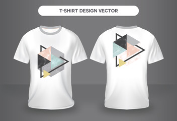 Marble Nature ElementT-shirt Vector Design front and back view.