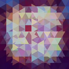 Geometric pattern, triangles vector background in purple, brown  tones. Illustration pattern