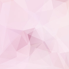 Abstract background consisting of pastel pink triangles. Geometric design for business presentations or web template banner flyer. Vector illustration