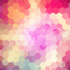 Fototapeta na wymiar Background of yellow, pink geometric shapes. Mosaic pattern. Vector EPS 10. Vector illustration