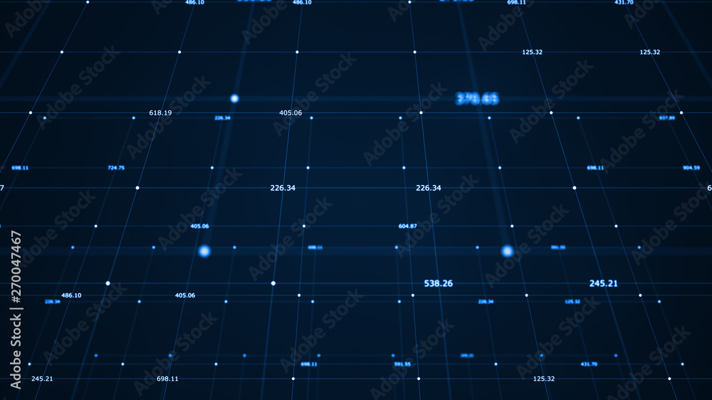 Poster big data visualization concept.