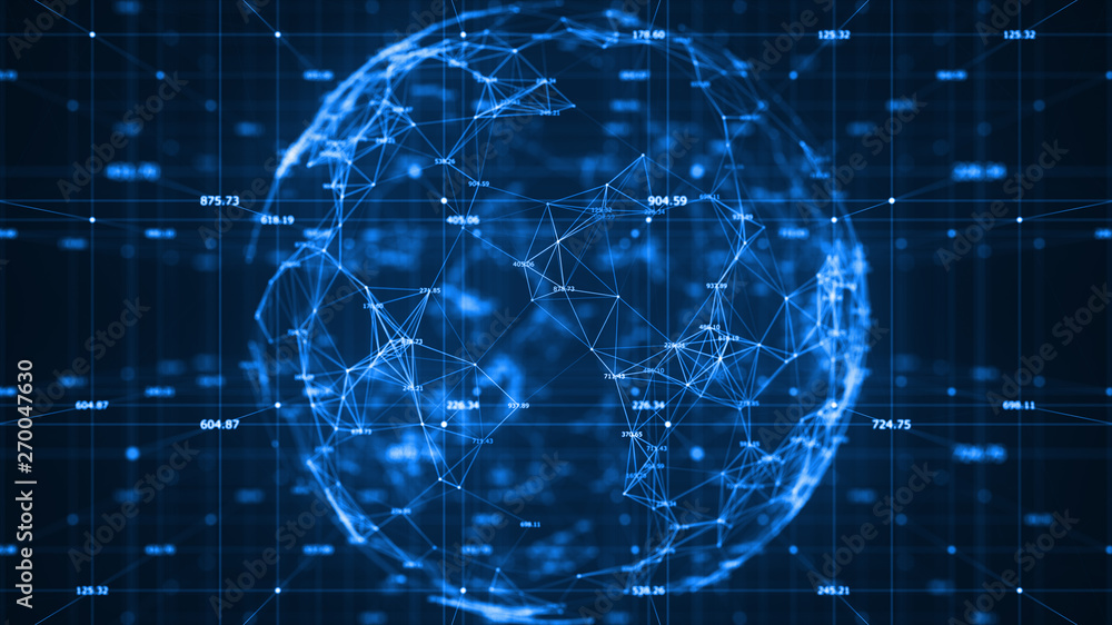 Poster big data visualization concept.