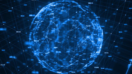 Big data visualization concept.