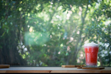 Fresh strawberry smoothie