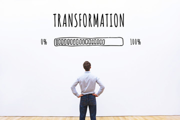 transformation business concept  with progress bar