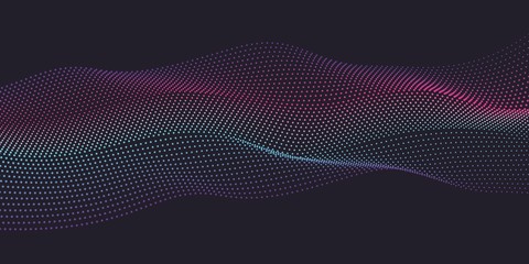 Abstract vector halftone dots. Halftone wave dots background.