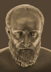 Bronze statue of Hippocrates