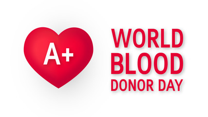 World blood donor day, vector in flat style