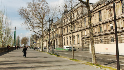Walking along beautiful Paris spring street  - 270050235