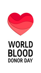 World blood donor day, vector in flat style