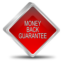 Money back Guarantee button - 3D illustration