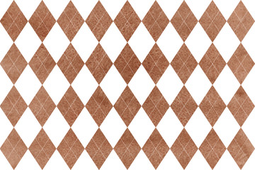 Watercolor diamond pattern.