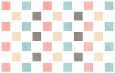 Watercolor square pattern.