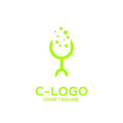 Letter C Logo on Isolated background