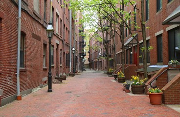 boston, street, old, city, architecture, town, alley, house, building, houses, narrow, buildings, road, stone, brick, ancient, cobblestone, urban, 