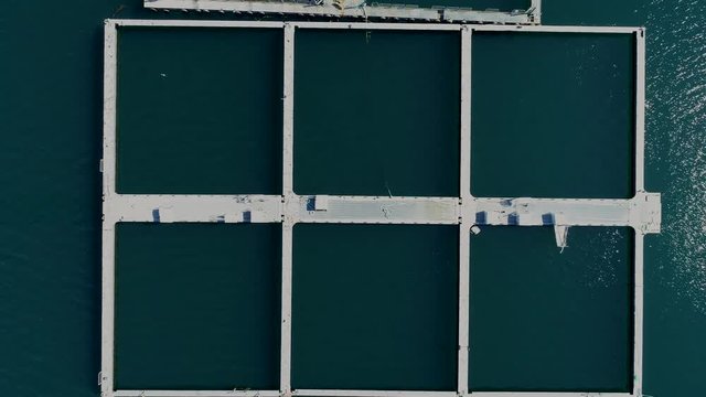 Salmon fish farm. Hordaland, Norway.