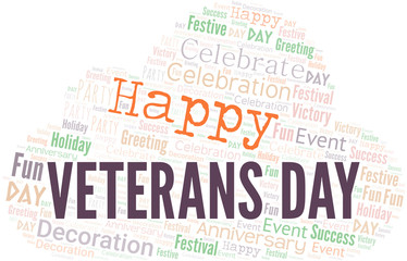 Veterans Day Word Cloud. Wordcloud Made With Text.