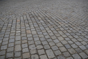 Fototapeta premium Road made with flint stone, to be used as a background