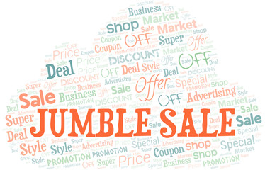 Fototapeta premium Jumble Sale Word Cloud. Wordcloud Made With Text.