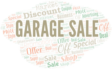 Fototapeta premium Garage Sale Word Cloud. Wordcloud Made With Text.